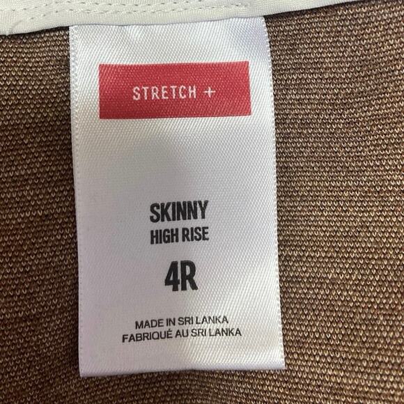 Express Khaki Beige Chino High Rise Skinny Stretch Trouser Dress Pants Size 4 - Picture 6 of 7